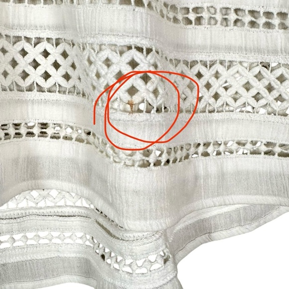 SEA NEW YORK Figgy Floral Appliqué Lace Trim Gauze Blouse - Picture 7 of 11